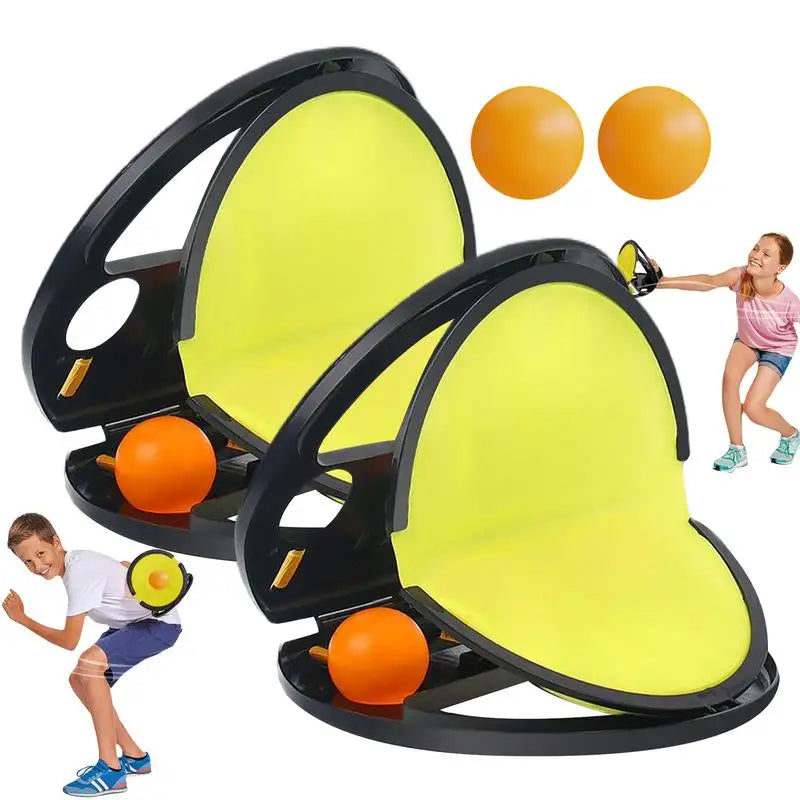 Paddle Ball Set Outdoor Throwing Catching Game Toys Toddler Activities 2 Players