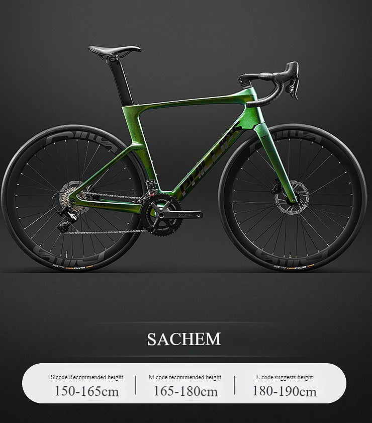 2025 New Ultra-Light Carbon Fiber Road Bike Fast Racing Bicycle with Hydraulic Disc Brakes