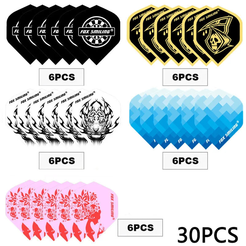 Fox Smiling Dart Flights Set Multiple Styles Colorful PET Darts Flights