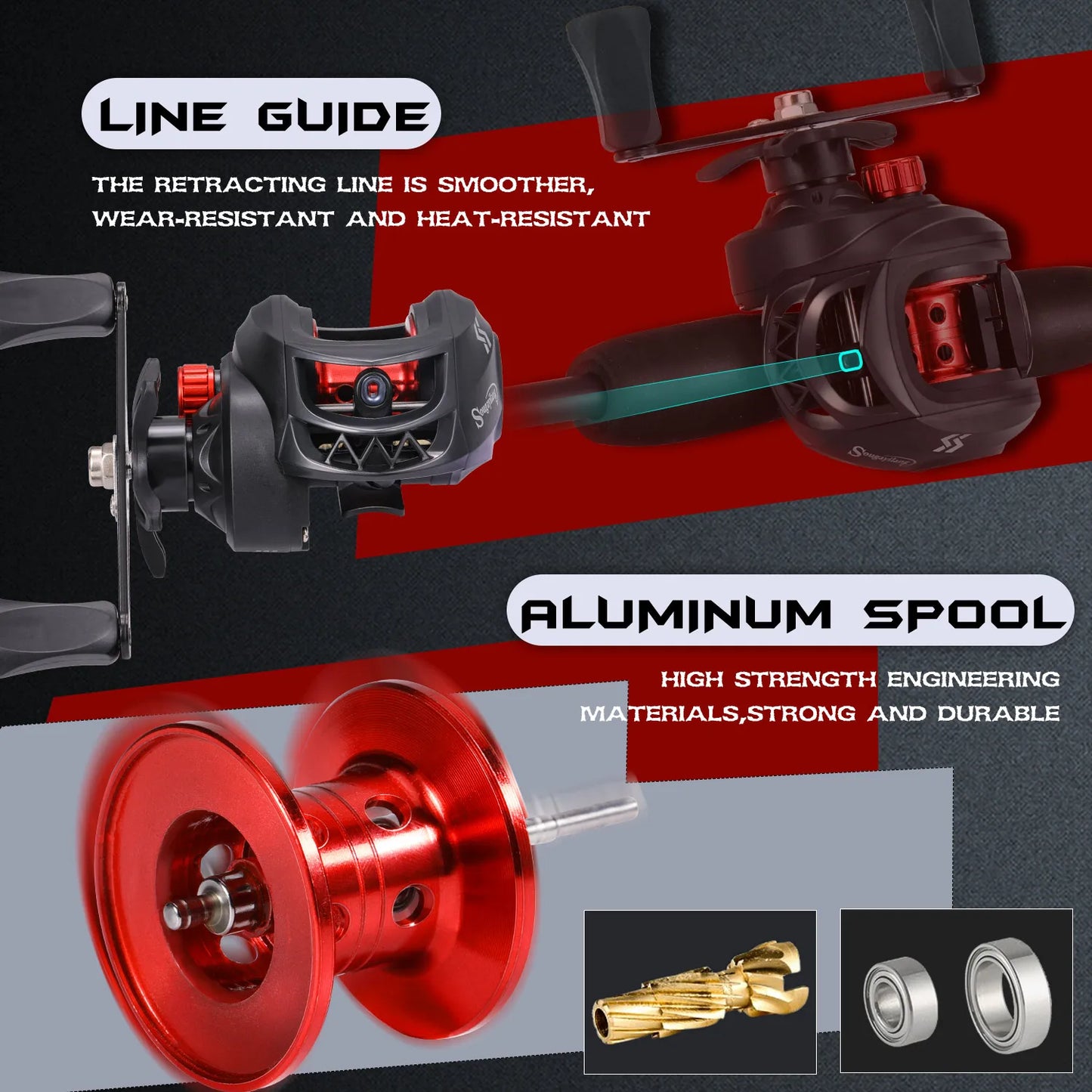 Sougayilang Fishing Rod Reel Combo L