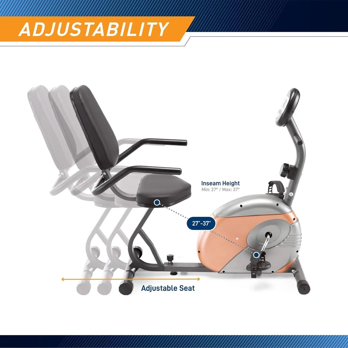 Home Fitness Personal Exercise Bike with Adjustable Magnetic Resistance for Cardio Workout and Cycle Training