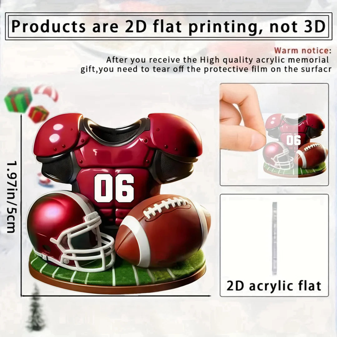 American Football Pendant Keychain