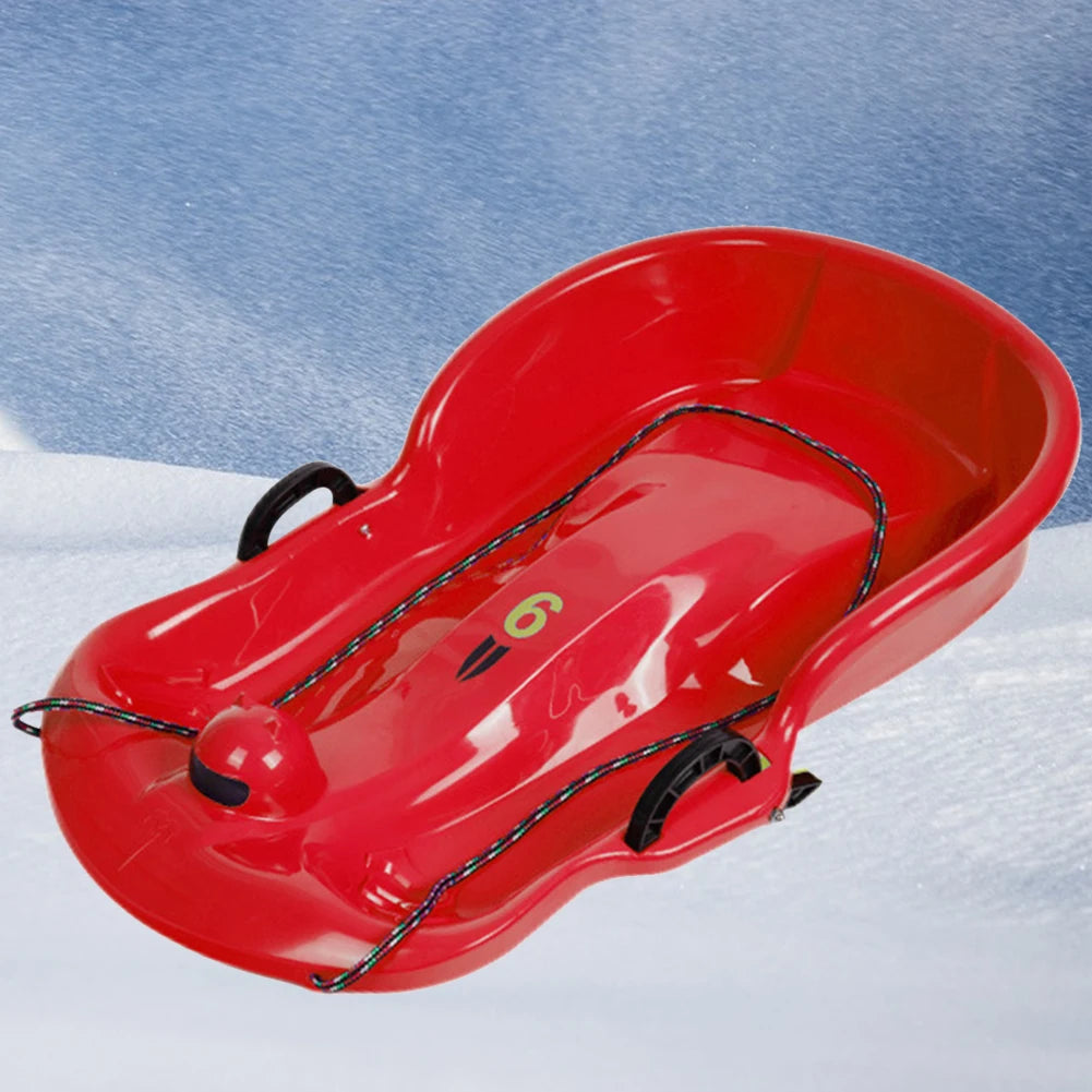 Plastic Snow Sled Toboggan  2Handles Kid  for Winter Sport