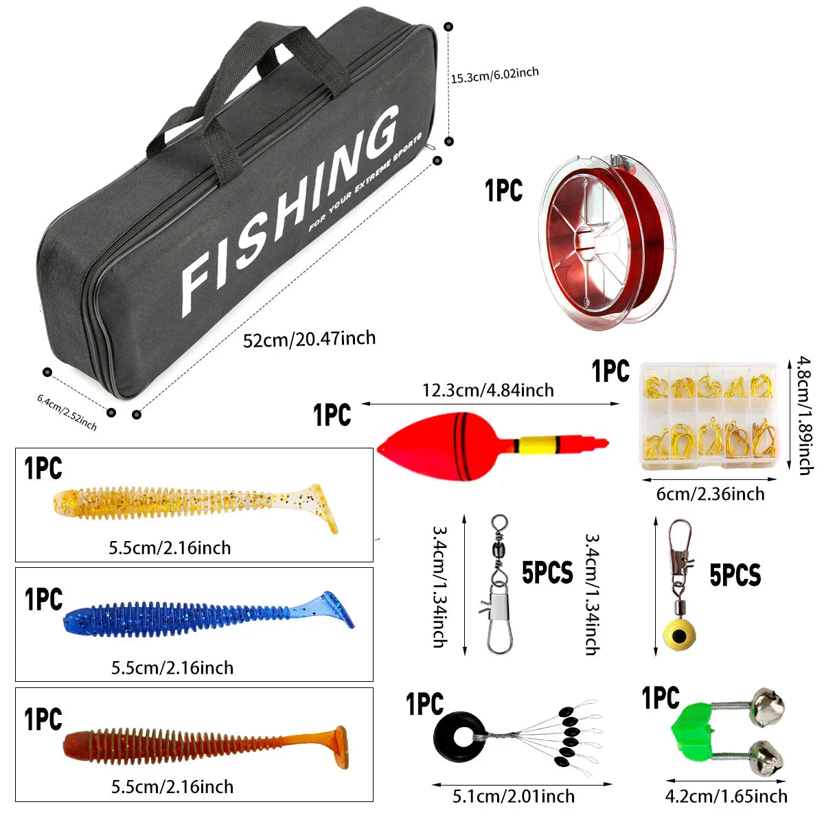 fishing gear full set of combination throwing rod