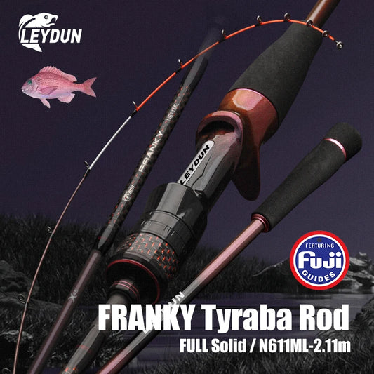 LEYDUN Franky Red Sea Bream Tyraba Fishing Rods 2.11m Super Light Full Solid Tip seawater Casting Rod ]