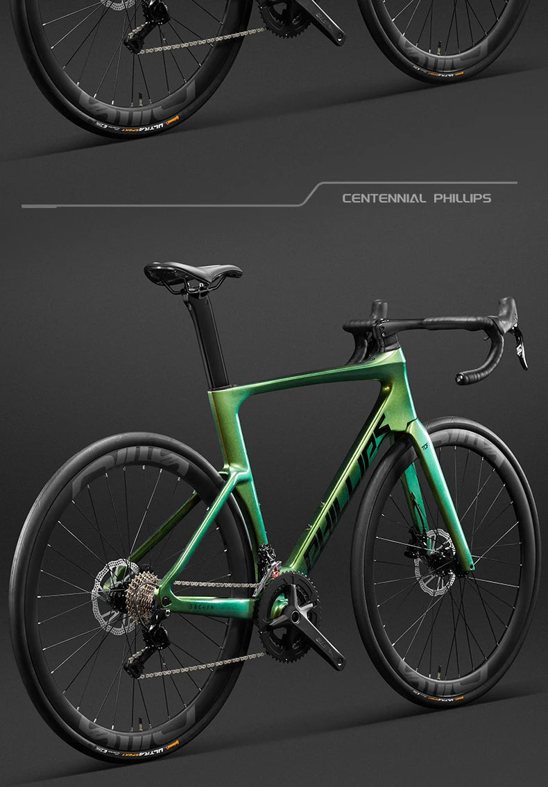 2025 New Ultra-Light Carbon Fiber Road Bike Fast Racing Bicycle with Hydraulic Disc Brakes
