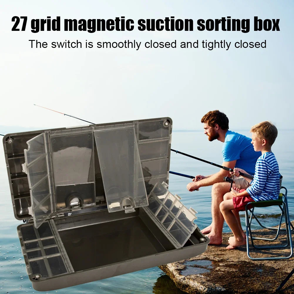 Fishing Tackle Storage Organizer Portable Fishing Accessories Box Magnetic Multipurpose