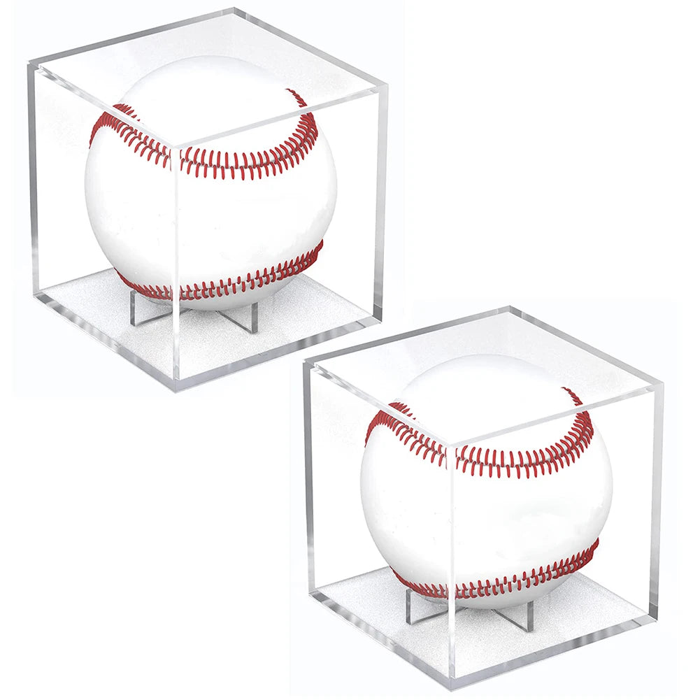 Clear Baseball Box Display Acrylic Transparent Baseball Organizer Case