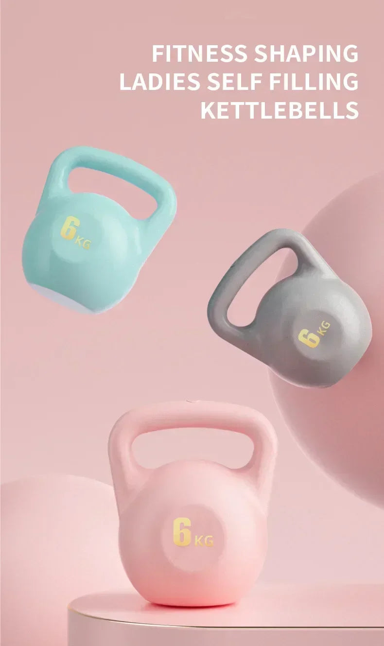 Adjustable Dumbbell Home Fitness Gym Exercise Equipment 2/4/6/8kg Water Kettlebell Squat Trainer Tool