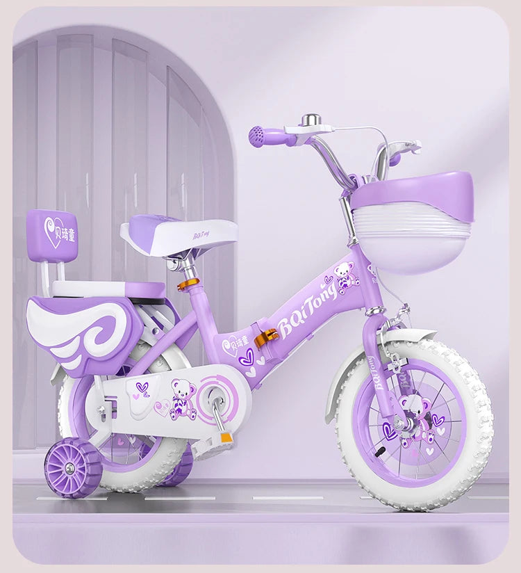 Children's Bicycle Girl 2-3-6-8-9 Years Old 12-18 Inch Baby's Stroller