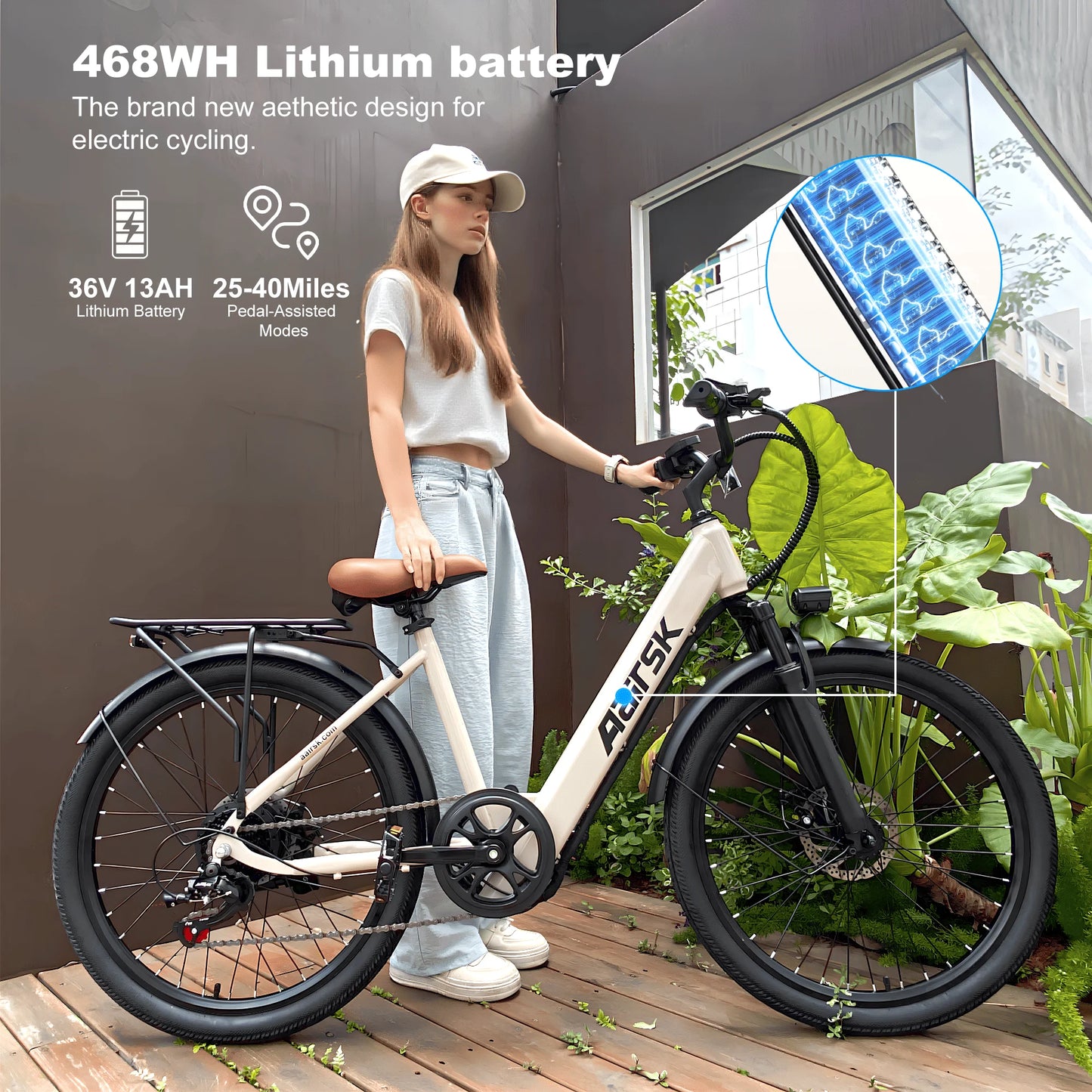 Electric Bike Adults 40Miles 23MPH Commuting Electric Mountain Bike