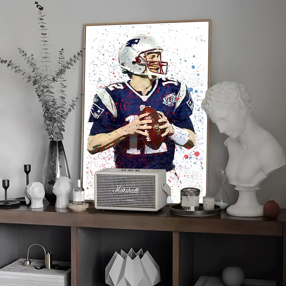 Tom Brady Quotes Canvas American Football Athlete Anime Posters