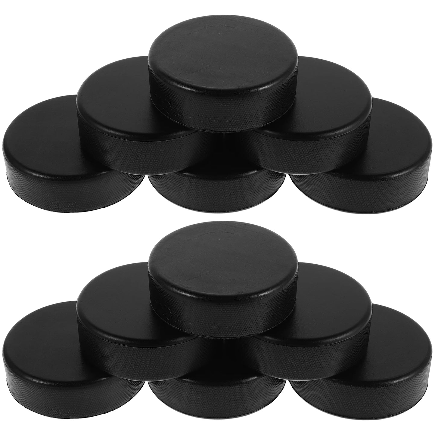 20pcs Ice Hockey Pucks Durable PU Lightweight Field Balls Black Set Kids Sport Equipment Training