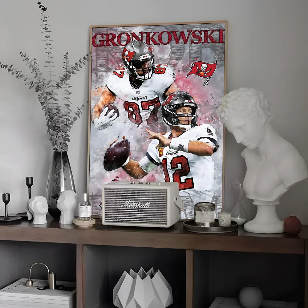 Tom Brady Quotes Canvas American Football Athlete Anime Posters