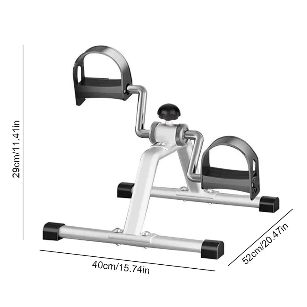 Folding Portable Foot Pedal Exerciser with Adjustable Resistance Stationary Exercise Bike for Indoor Physical Therapy