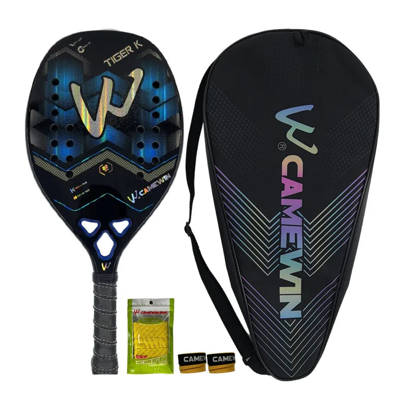 TIGER Kevlar Camewin Beach Tennis Racket Adult Professional Carbon Frame