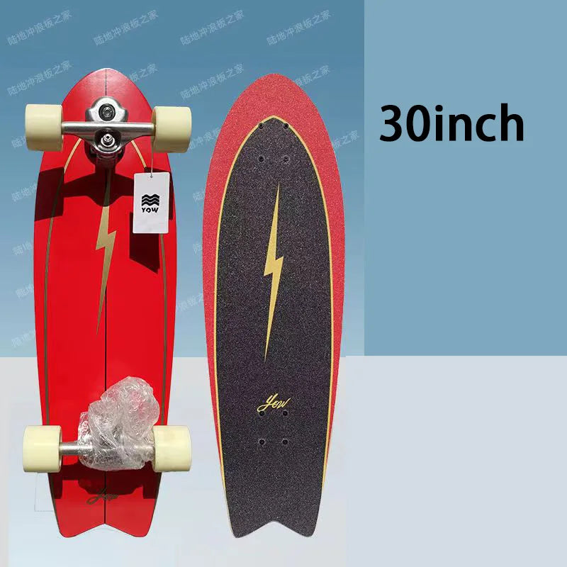 YOW land surf skateboard longboards whole kits good quality spring system branded with trucks wheels