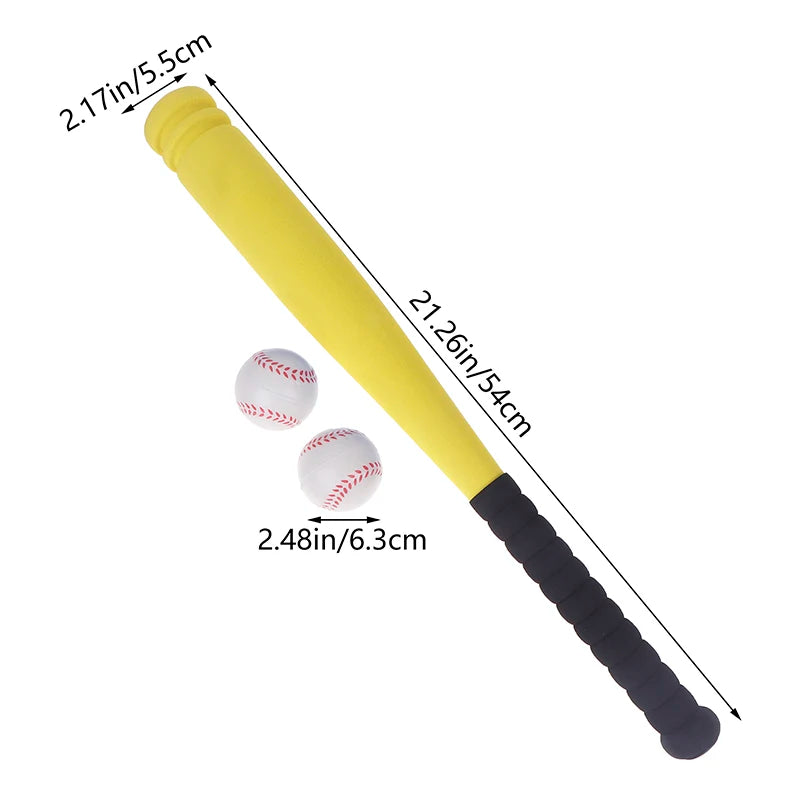 1Pc 54CM Children Baseball Bat +2Pcs Balls Set Sponge Baseball Toy F