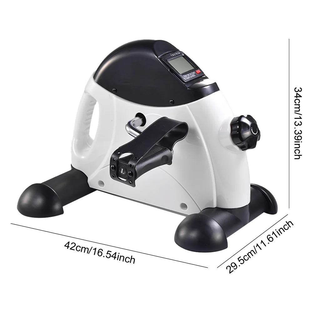 Mini Exercise Bike Arm and Leg Trainer Adjustable  Exercise Machine LCD Display Portable Pedal Trainer for Home Office