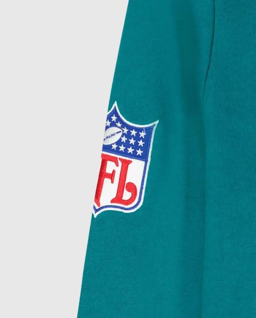 Starter | Men's Miami Dolphins Crew Neck Sweatshirt With Zip Pockets In Aqua