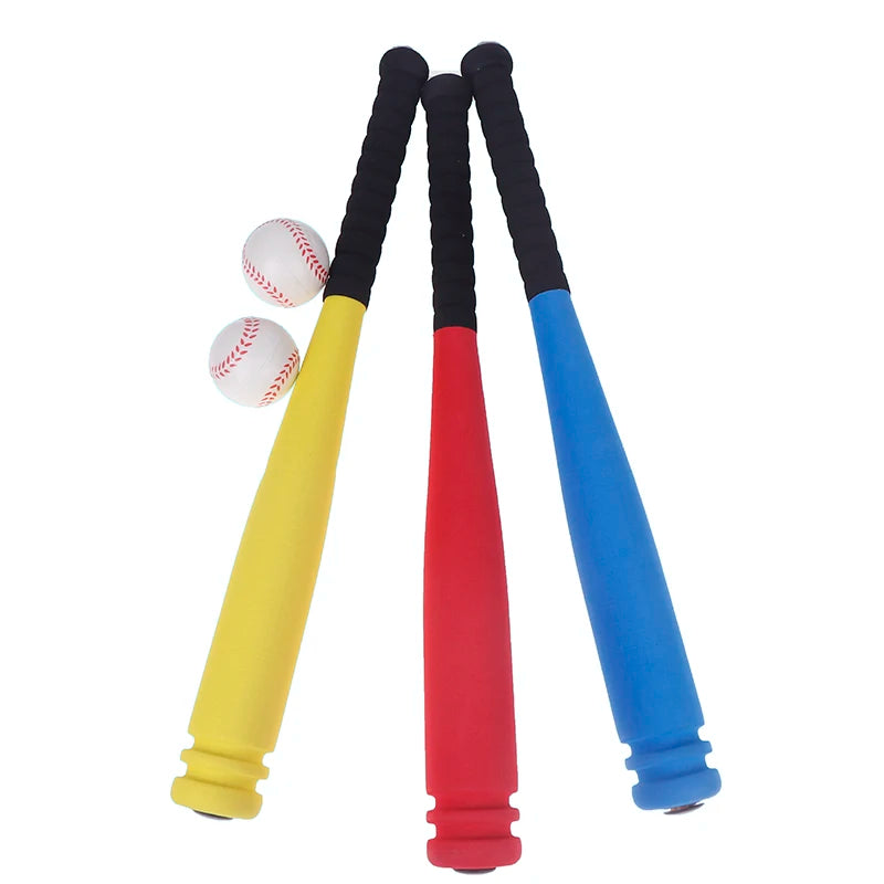 1Pc 54CM Children Baseball Bat +2Pcs Balls Set Sponge Baseball Toy F