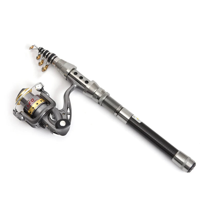 Telescopic Fishing Rod and Reel Combo Full Kit