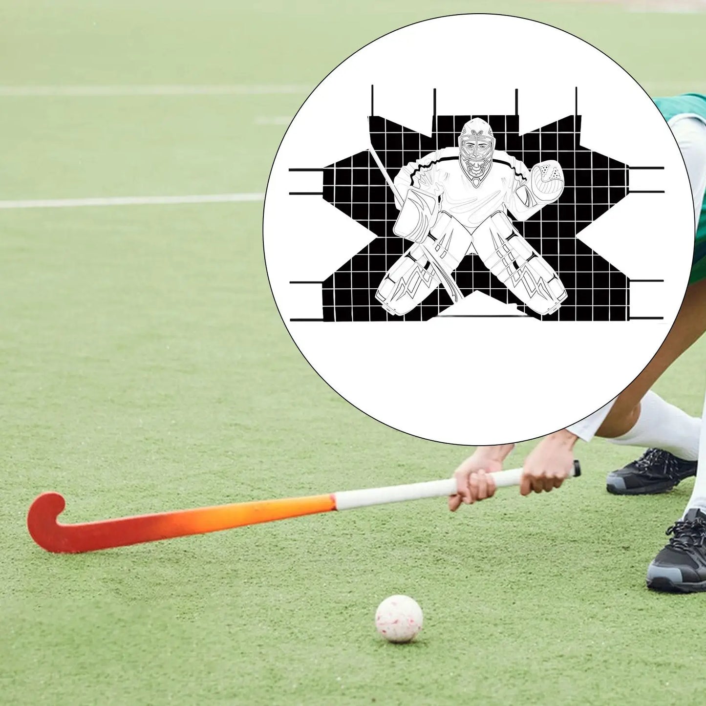 Hockey Goal Improve Skills Foldable Lightweight Waterproof Protable Hockey Net