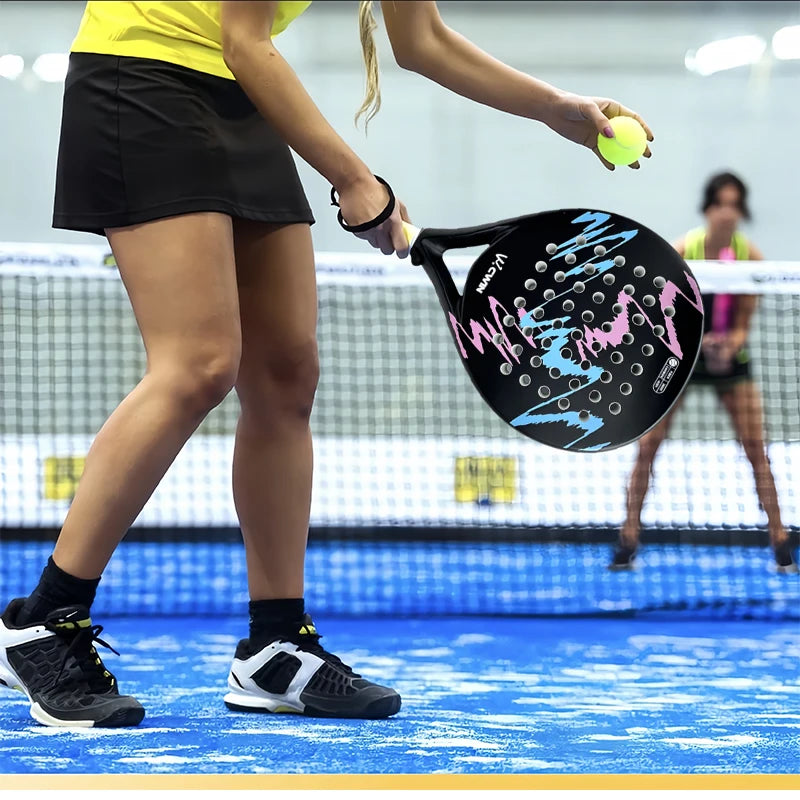 Camewin Paddle Racket Adult Prefessional Carbon Fiber Soft EVA Face Tennis Paddle