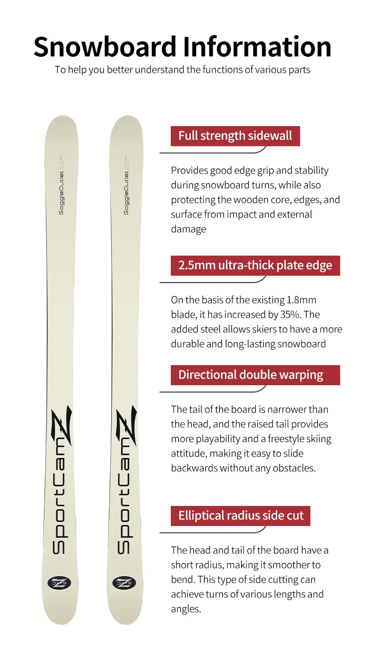 Factory price Cheap Adult Freeride Apline Ski Board Twin Tip Freestyle Skis