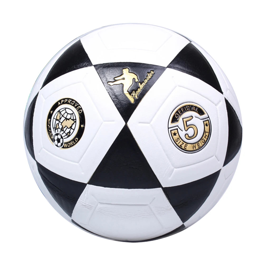 Soccer Ball Training Machine Stitched  Black Triangle Print for Practice