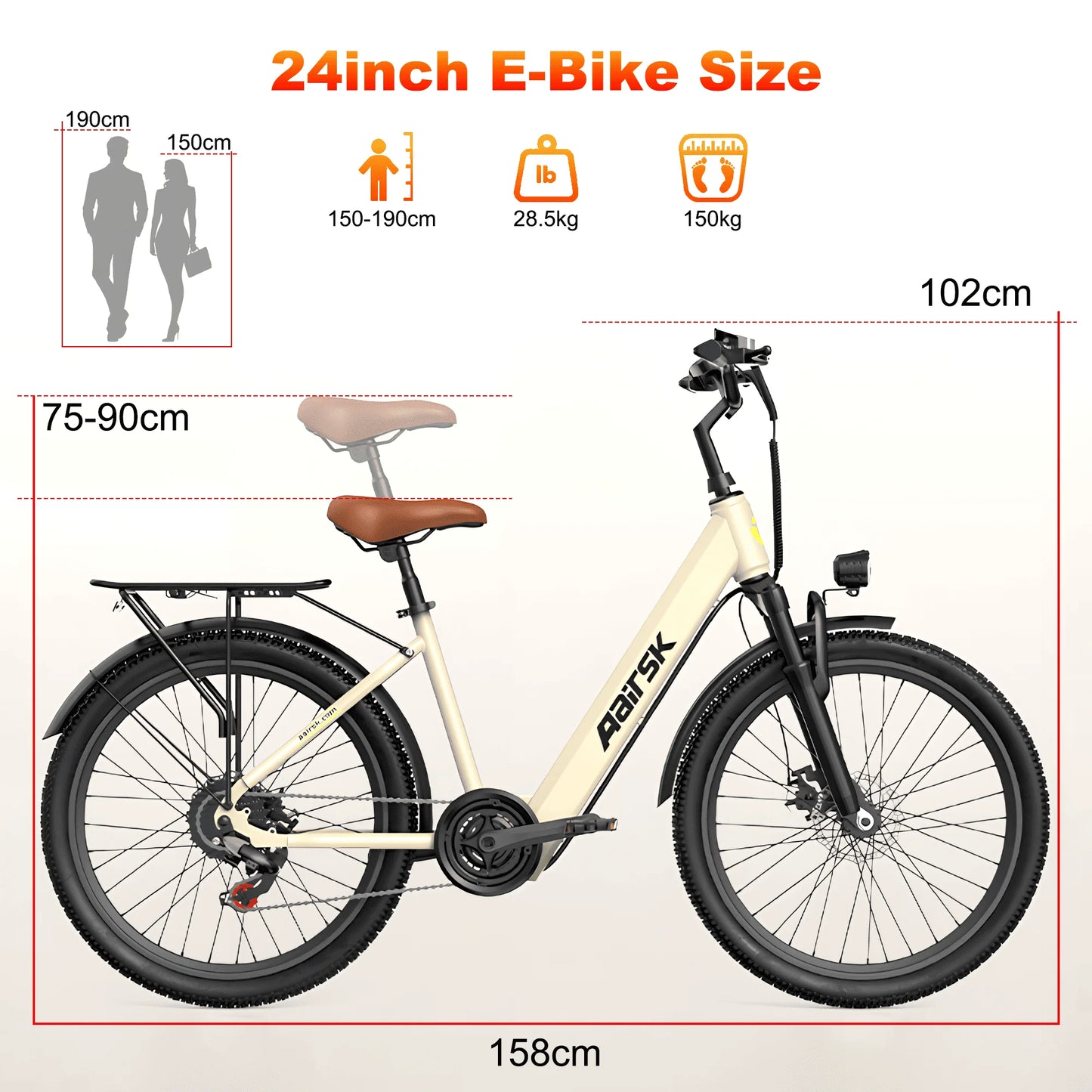 Electric Bike Adults 40Miles 23MPH Commuting Electric Mountain Bike