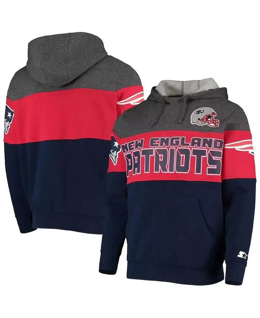 Men's Heather Grey Rednew England Patriots Hoodie Comfortable