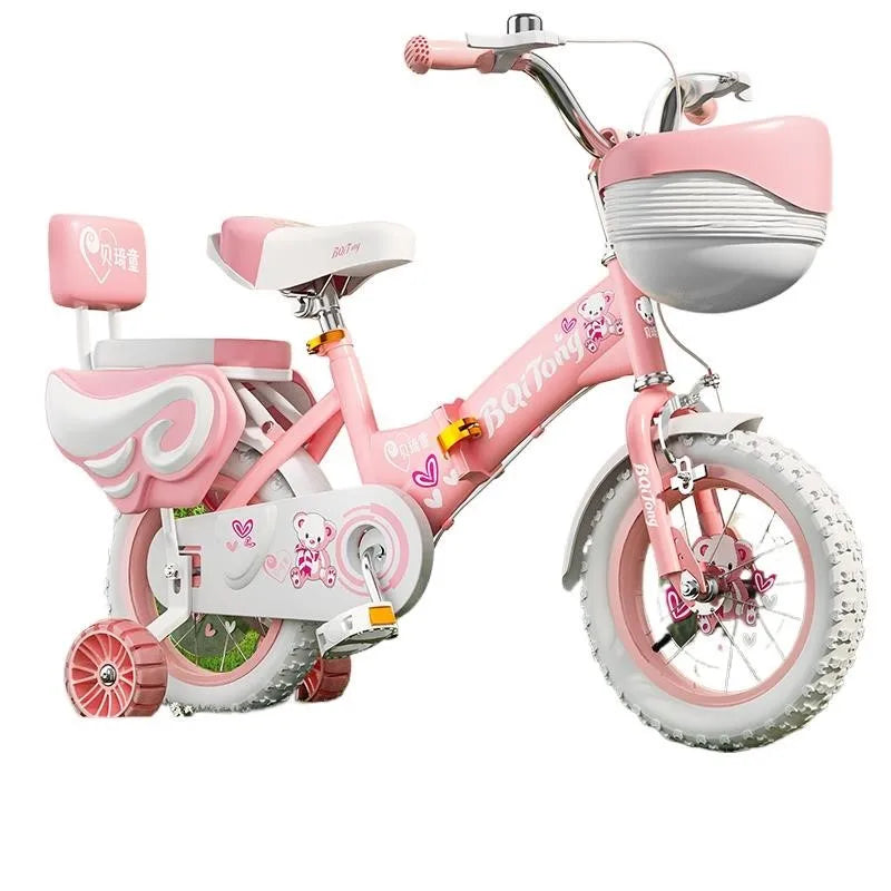 Children's Bicycle Girl 2-3-6-8-9 Years Old 12-18 Inch Baby's Stroller
