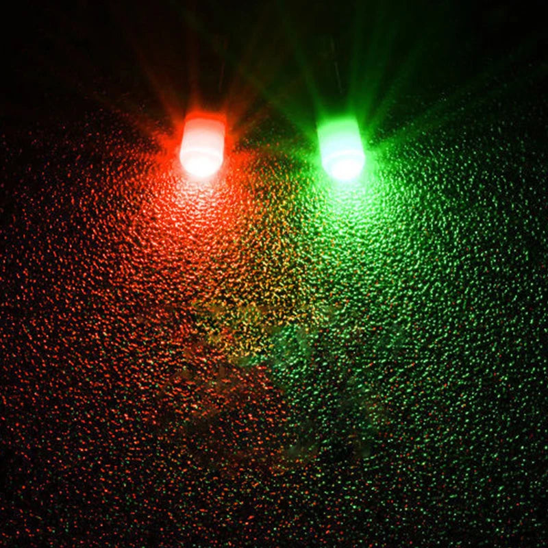 5Pc Led Luminous fishing Floating night Tail Light Glow Color Change