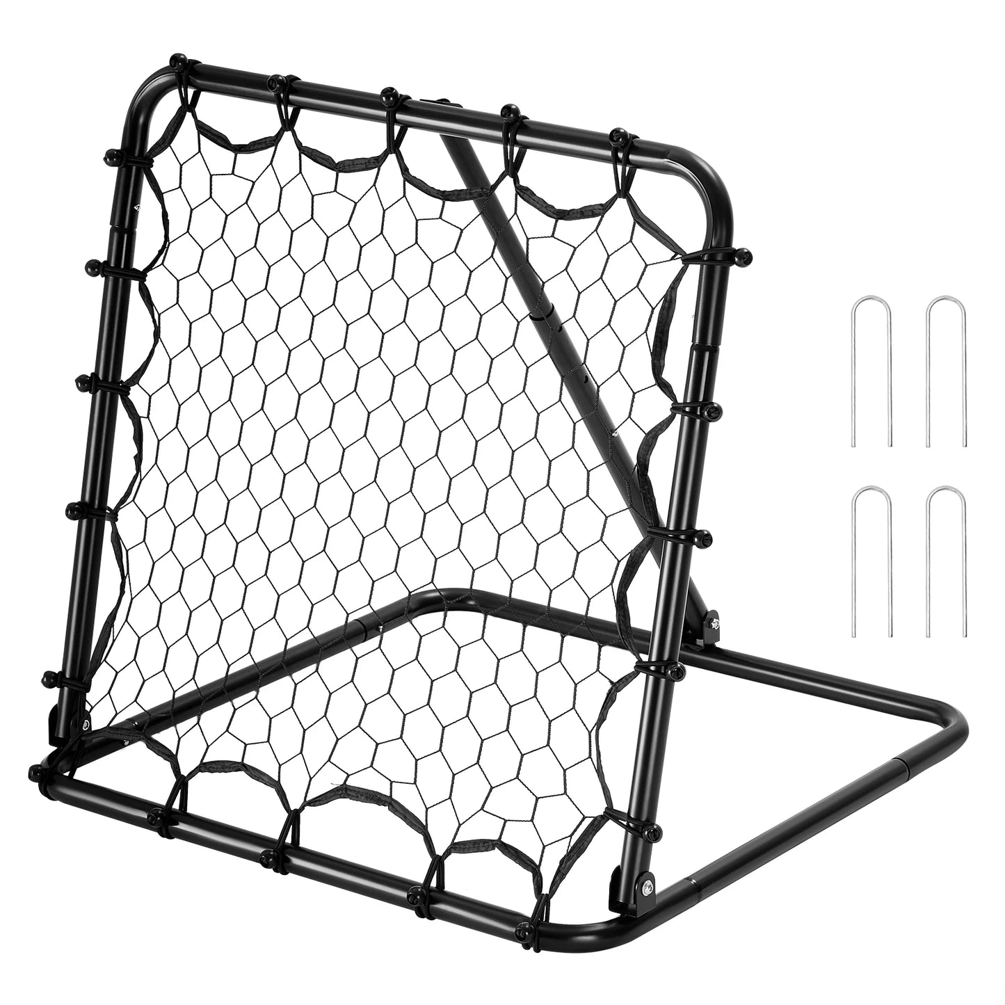 34"x34" Soccer  Rebound Net  Portable  Training  Fully Adjustable Angles Goal Net
