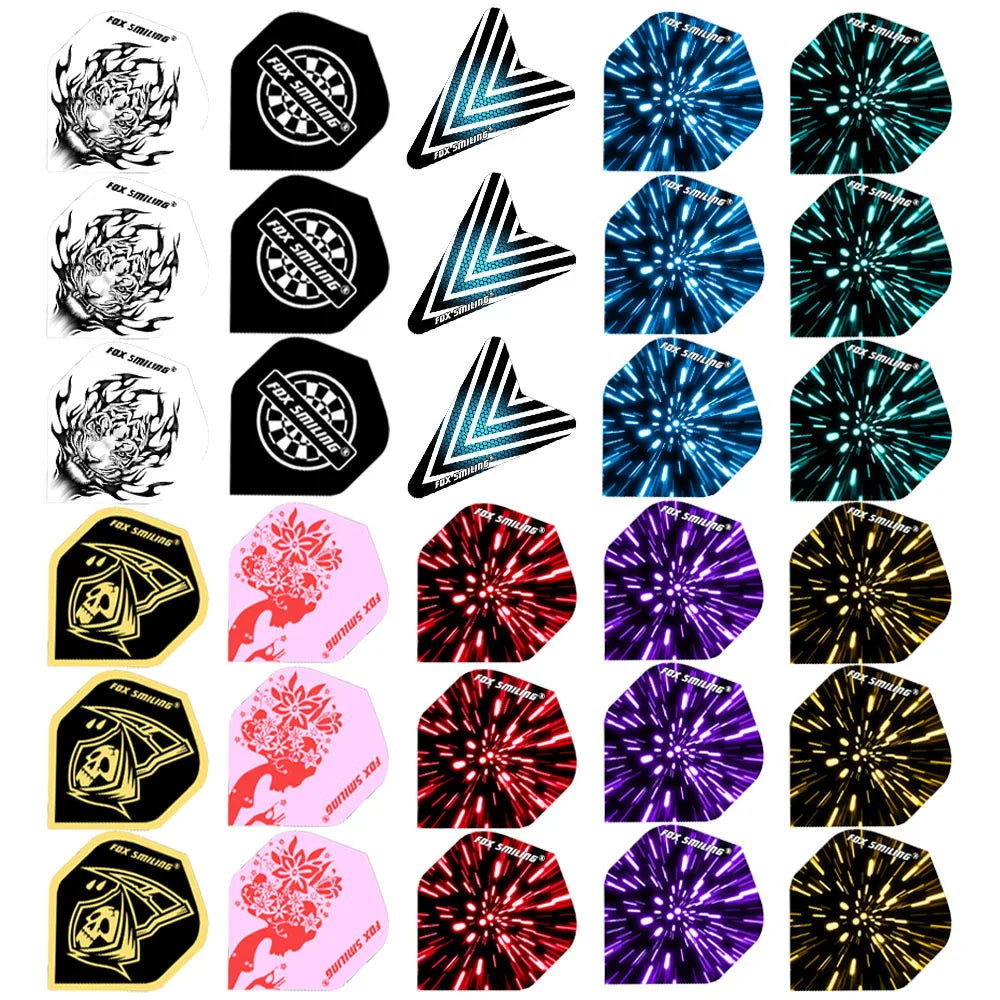 Fox Smiling Dart Flights Set Multiple Styles Colorful PET Darts Flights