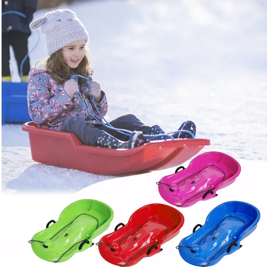 Plastic Snow Sled Toboggan  2Handles Kid  for Winter Sport