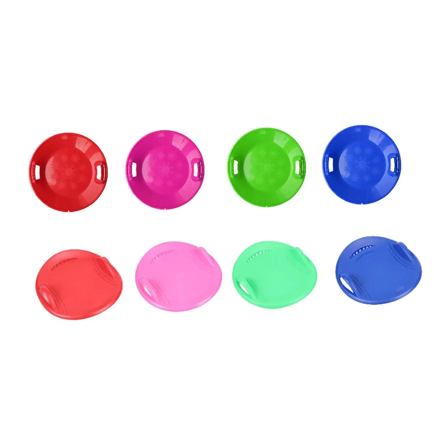 Round Snow Sled Toboggan Grass Sliding Sled Skiing Board Snow Luge Sledge for Boys Girls Kids