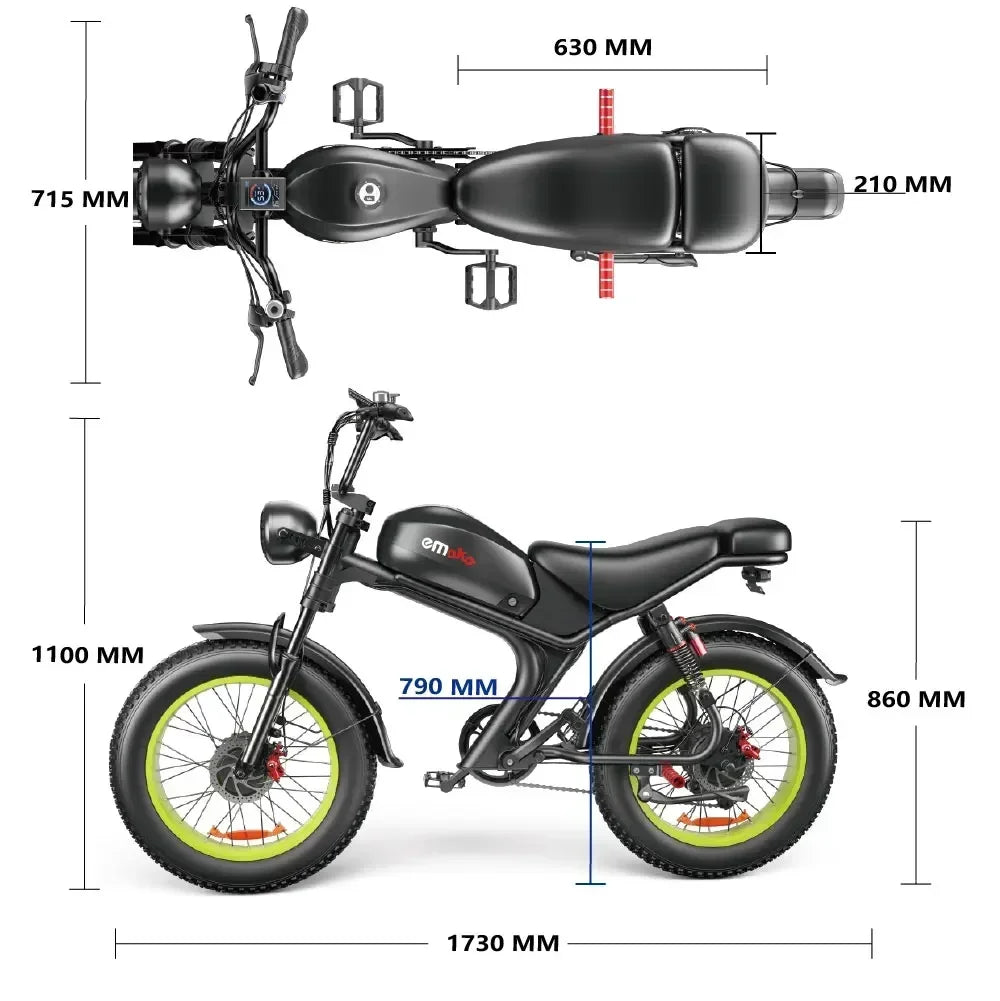Electric bike C93 2000w dual motor 48V 23AH lithium battery adult Electric bicycle
