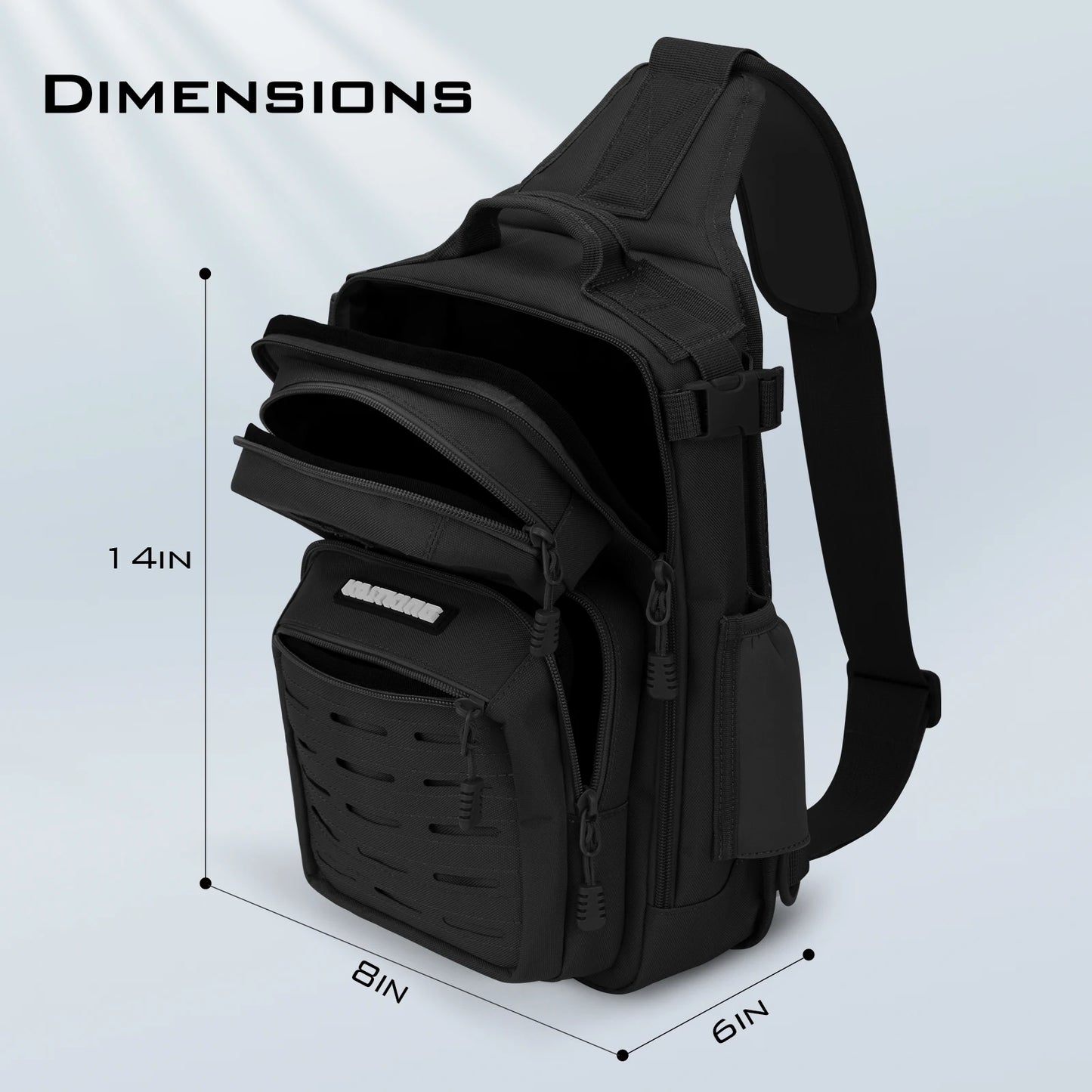 Tactical Fashion Fishing Sling Tackle Bag Lightweight Fishing Backpack