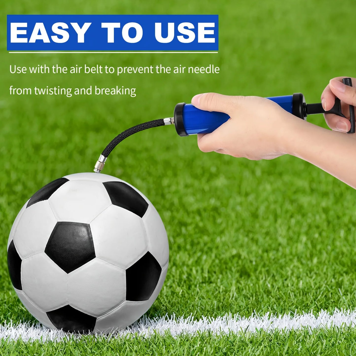 1 Pc Portable Multifunctional Ball Pump With Needle And Nozzle, Ball Inflator