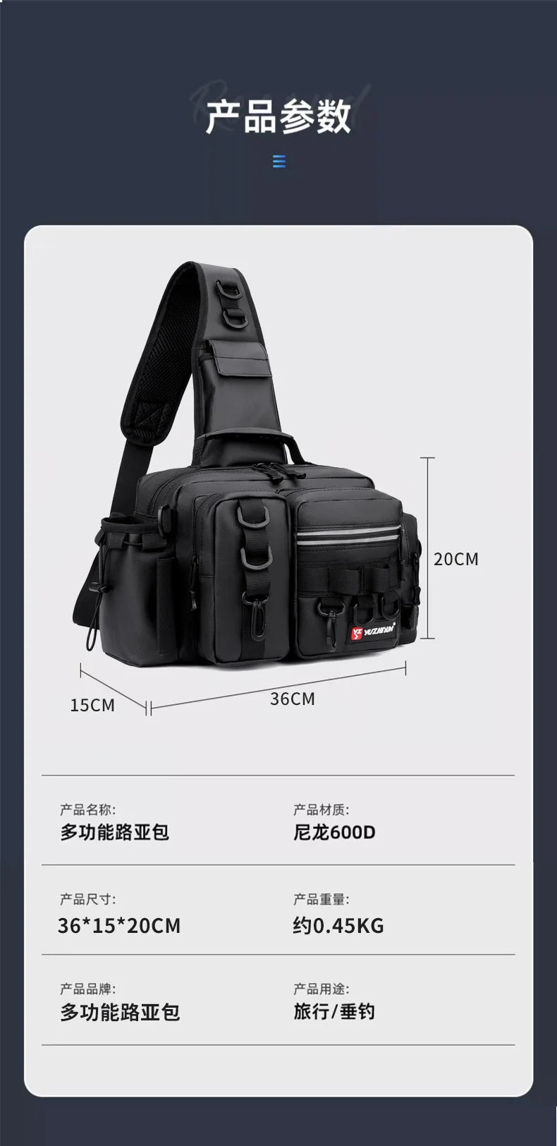 Fishing Tackle Backpack Lure Box Storage