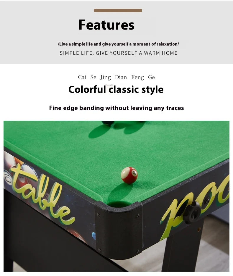 Children's Folding Wooden Pool Table Home Use Large Small