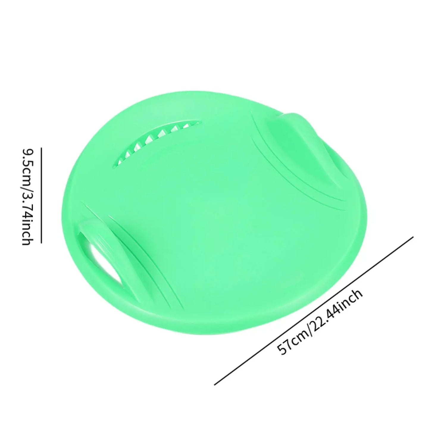 Round Snow Sled Toboggan Grass Sliding Sled Skiing Board Snow Luge Sledge for Boys Girls Kids