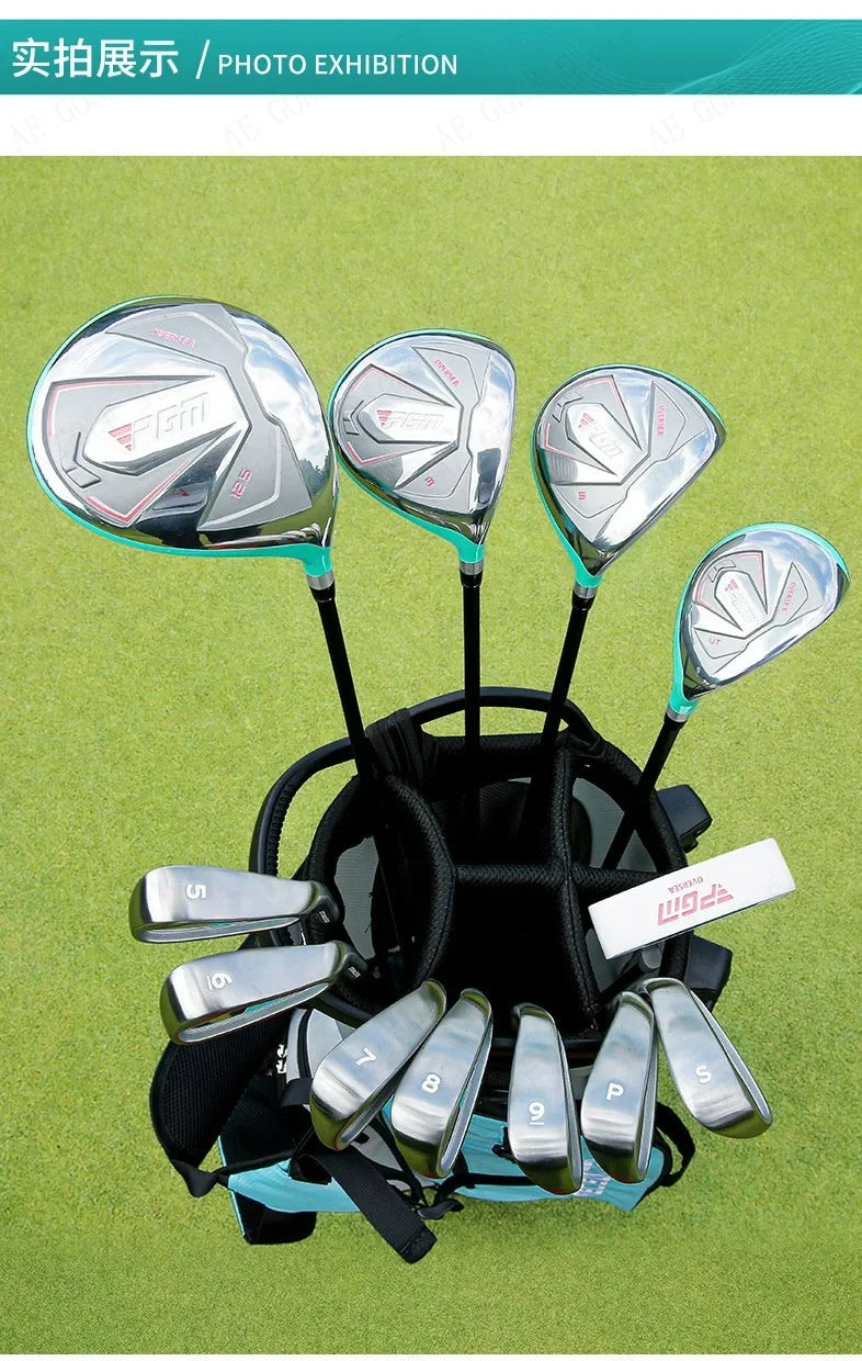PGM Women Golf Clubs Set with Golf Bag Stainless Steel / Carbon Shaft Iron Wood Driver