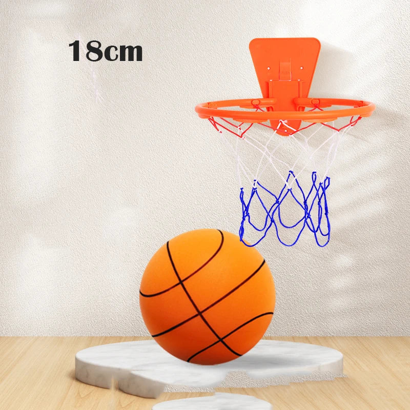 18/21/24CM Kids Bouncing Mute Basketball Squeezable Mute Bouncing Basketball