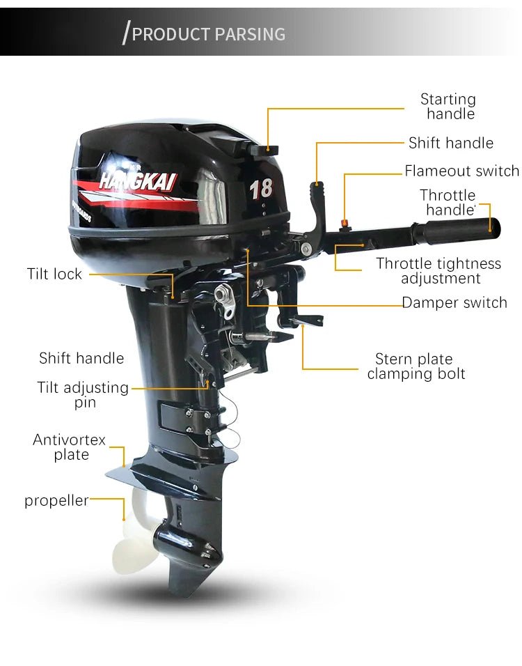 Outboard Motor 18HP Outboard Engine 2 Stroke