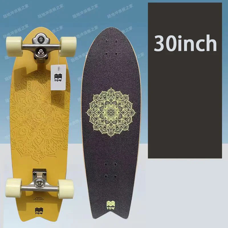 YOW land surf skateboard longboards whole kits good quality spring system branded with trucks wheels