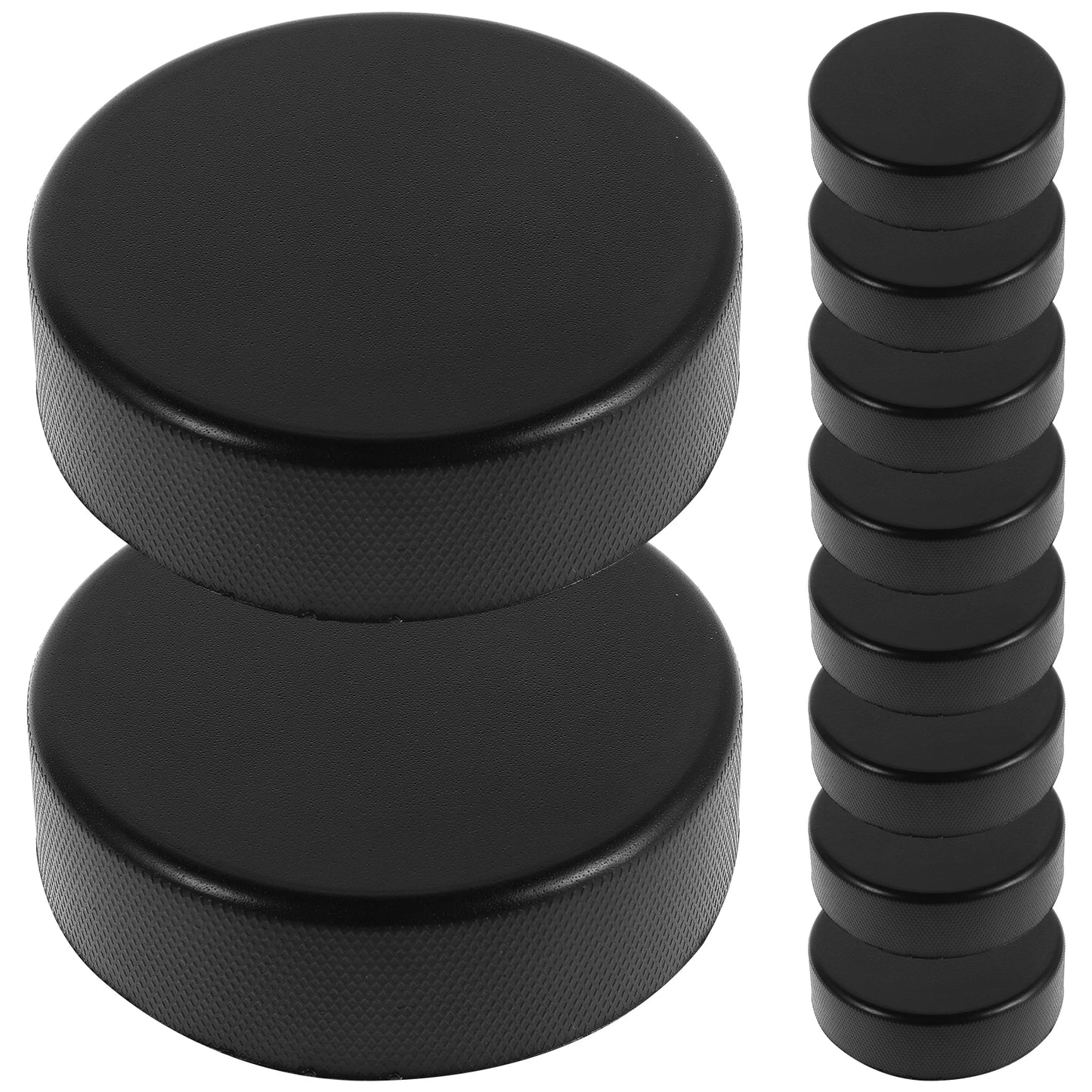 20pcs Ice Hockey Pucks Durable PU Lightweight Field Balls Black Set Kids Sport Equipment Training