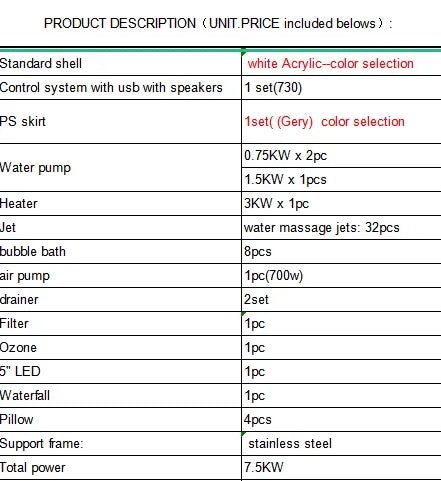 Outdoor Spa Hot Tub Family 4 Person Hot Tub Massage Spa Pool